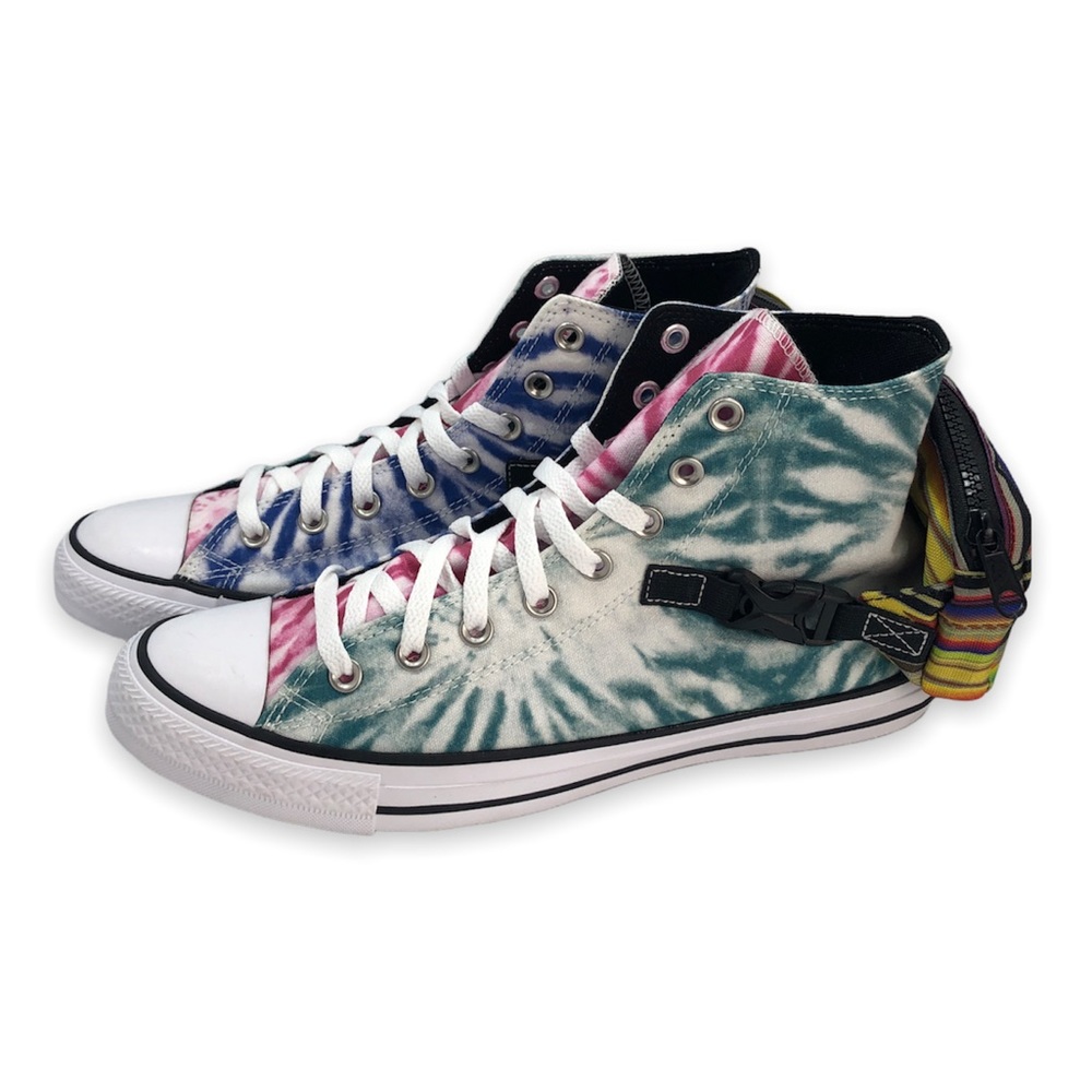 New CONVERSE Chuck Taylor Tie dye Buckle Up WOMENS 12 hi top sneaker shoes